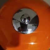 Orange and chrome mushroom lamp, Verner Panton style, 1970, 80