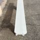 Pair of wooden benches painted white, French artisanal work.