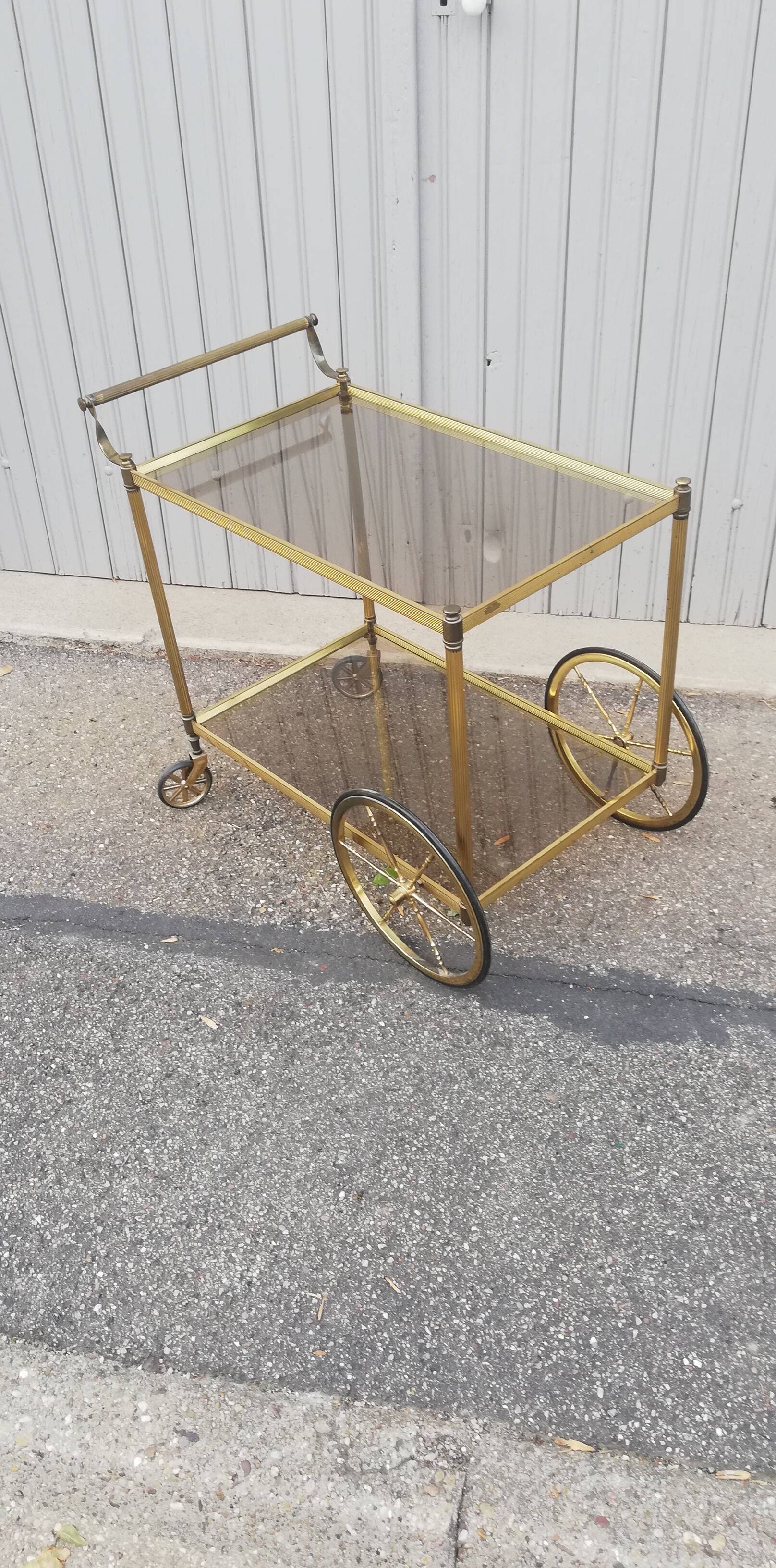 Vintage brass server