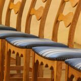 Chaises de salle à manger en chêne brutaliste danois des années 1960 dans le style de Kjærnulf