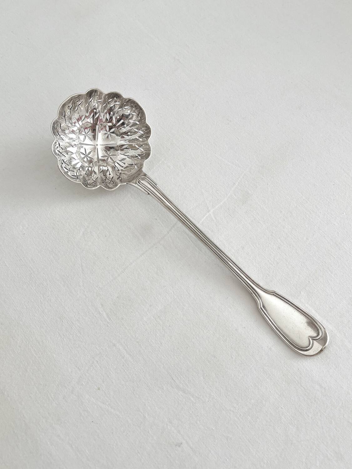 Christofle silver-plated metal sugar shaker spoon