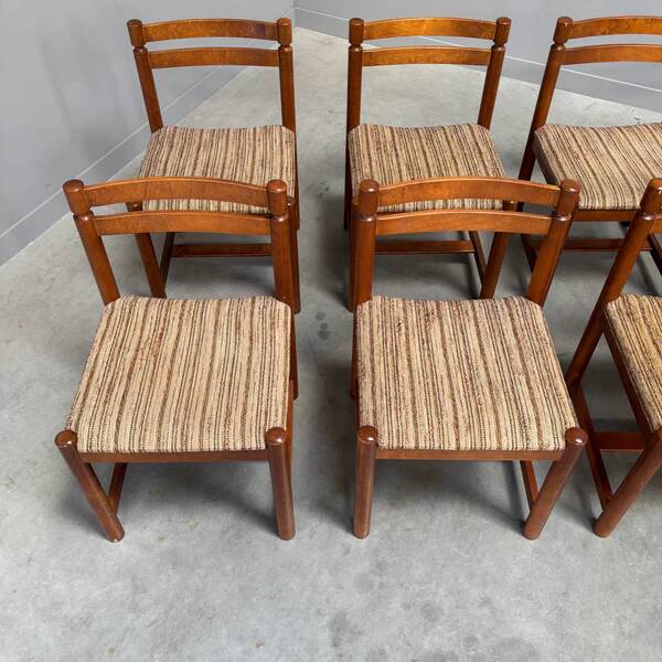 Set of 8 vintage Asko dining chairs, Finland 1960s