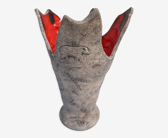 Vase céramique signé