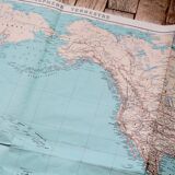 Large terrestrial planisphere "pacific ocean"