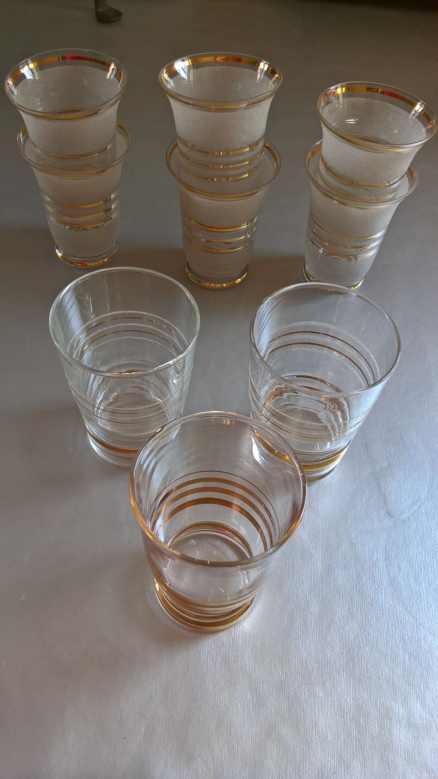 Lot of 6 vintage granite lenses, 50s