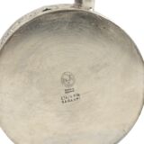 Vintage Set of 6 Pewter Cup Holders with Limoges Porcelain Cups