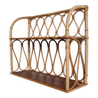 Rattan wall shelf 50s
