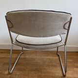 Vintage beige armchair from the 1970s.