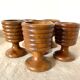 Coquetiers vintage en bois