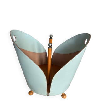 Leather magazine holder