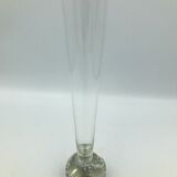 Lot de 6 vases soliflore en verre bullé années 50-60