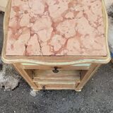 Solid oak bedside table