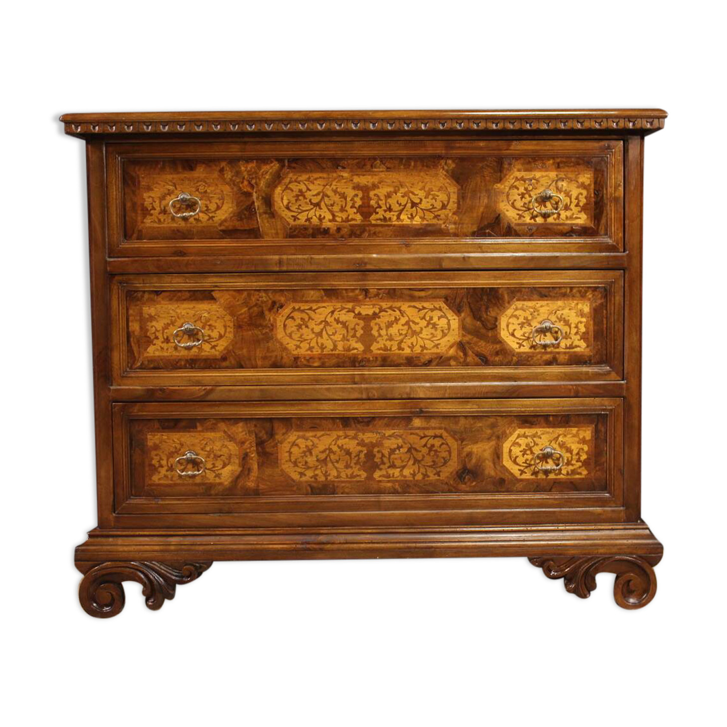 Great 20th century inlaid chest of drawers