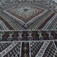 Vintage Berber Carpet Black and Beige Authentic Design Chic Ethnic Style