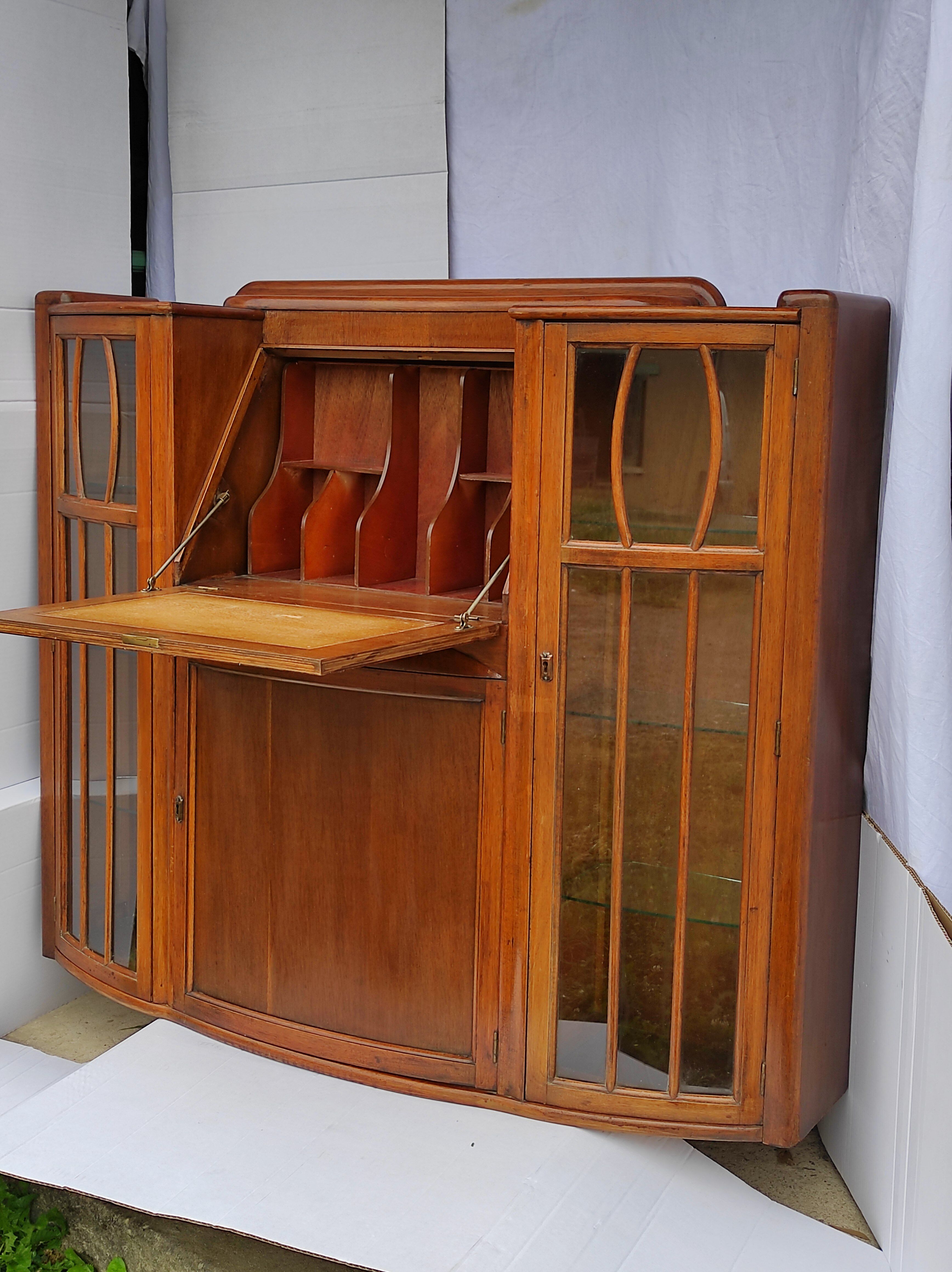 English furniture showcase and secretary art deco