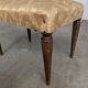 Vintage Gold Fabric Foot stool: Mid-Century Ottoman Tabure, 1970s