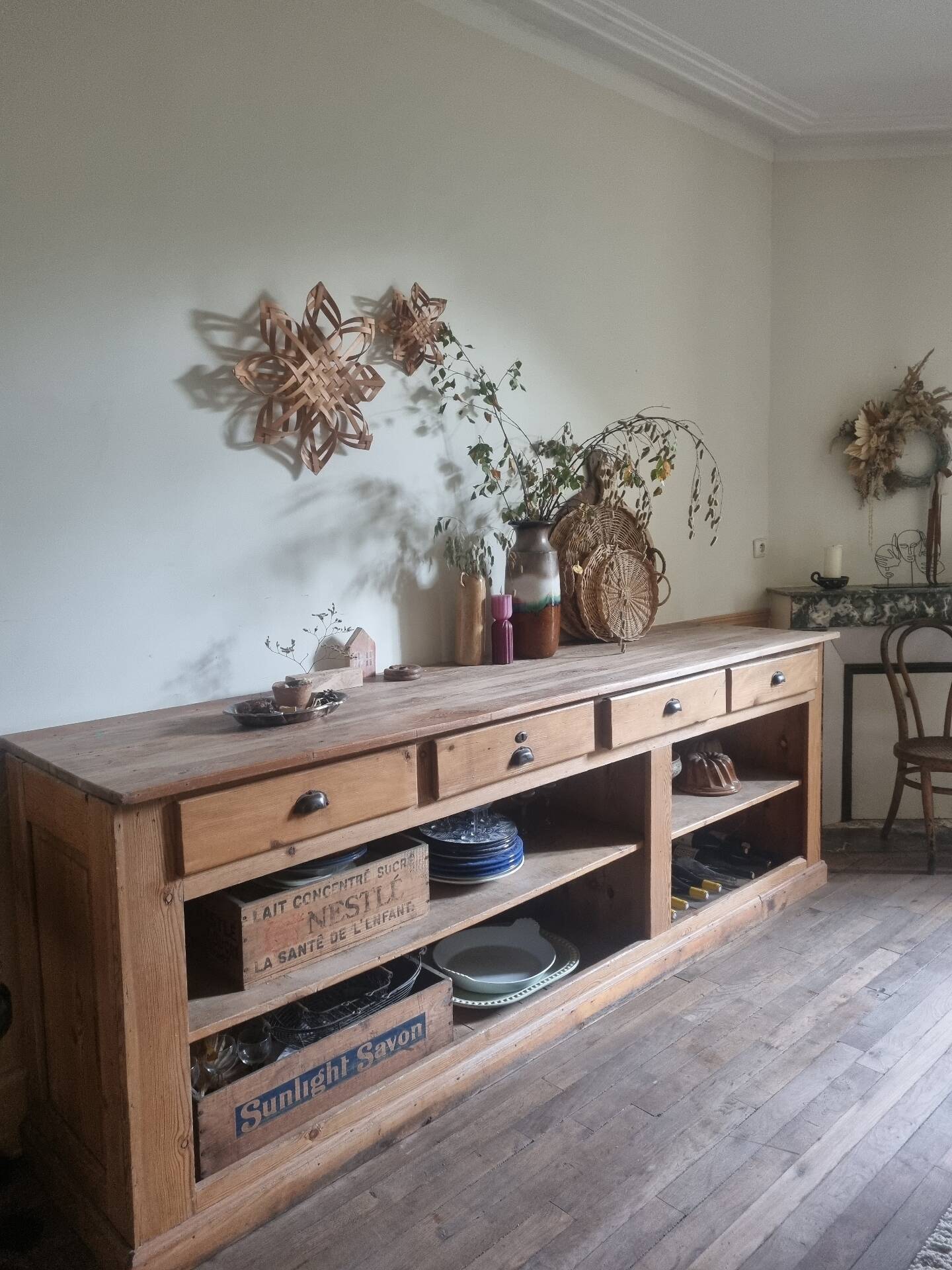 Enfilade comptoir rustique