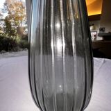 Salviati soliflore vase Aria Piccolo model in blue gray ribbed glass