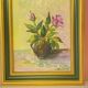 Tableau floral huile signé