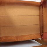 Set of 6 chairs in elm and leather Maison Regain edition