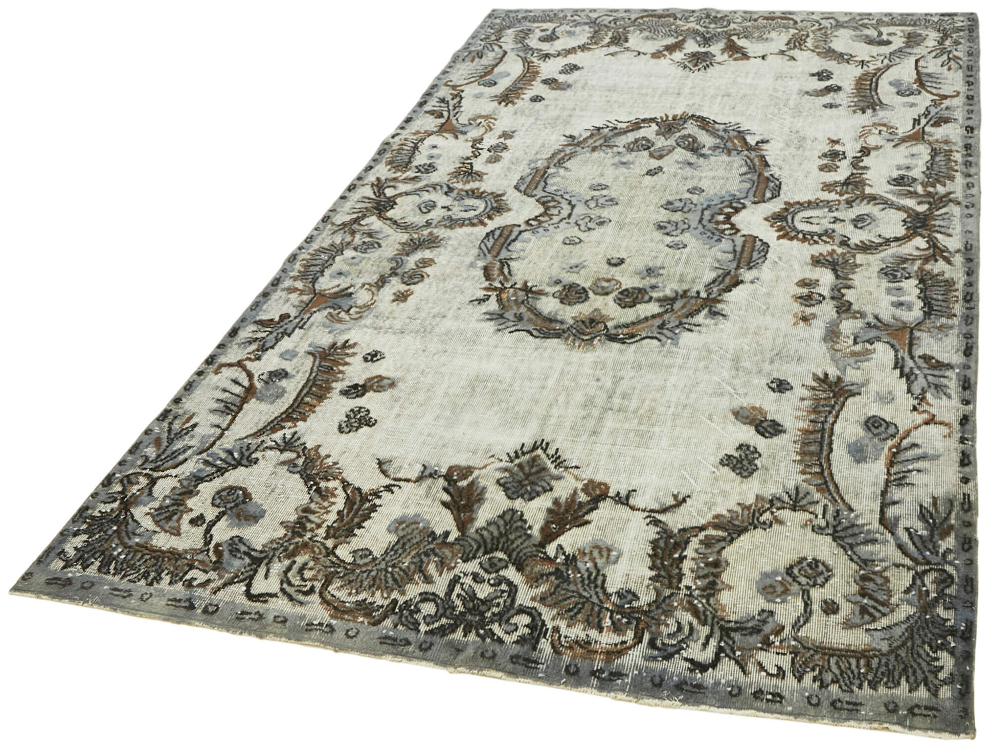 Handmade contemporary oriental 1970s 200 cm x 314 cm grey carpet