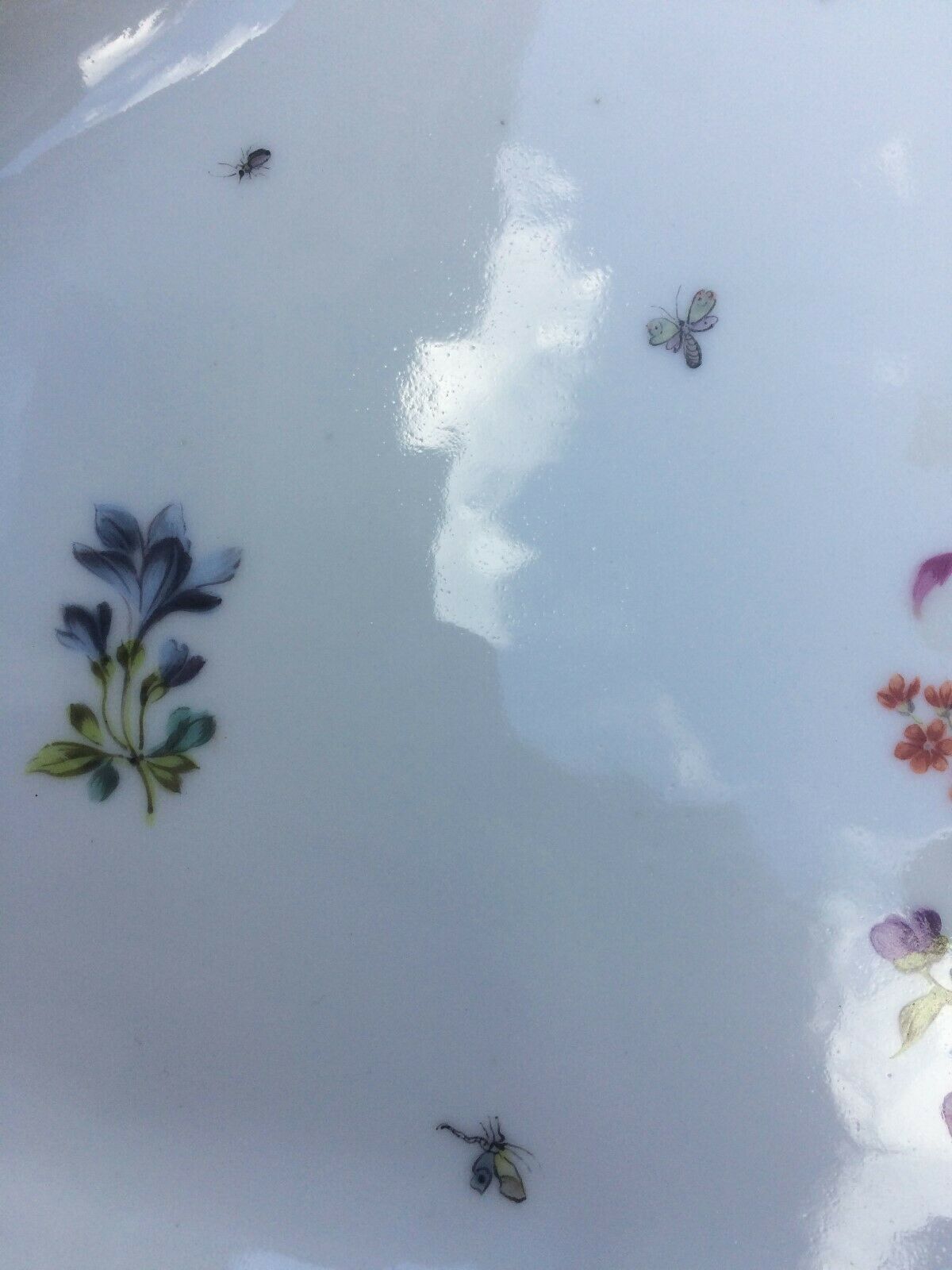 Triangular German porcelain platter