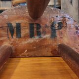 Farm tripod stool in rustic country fir