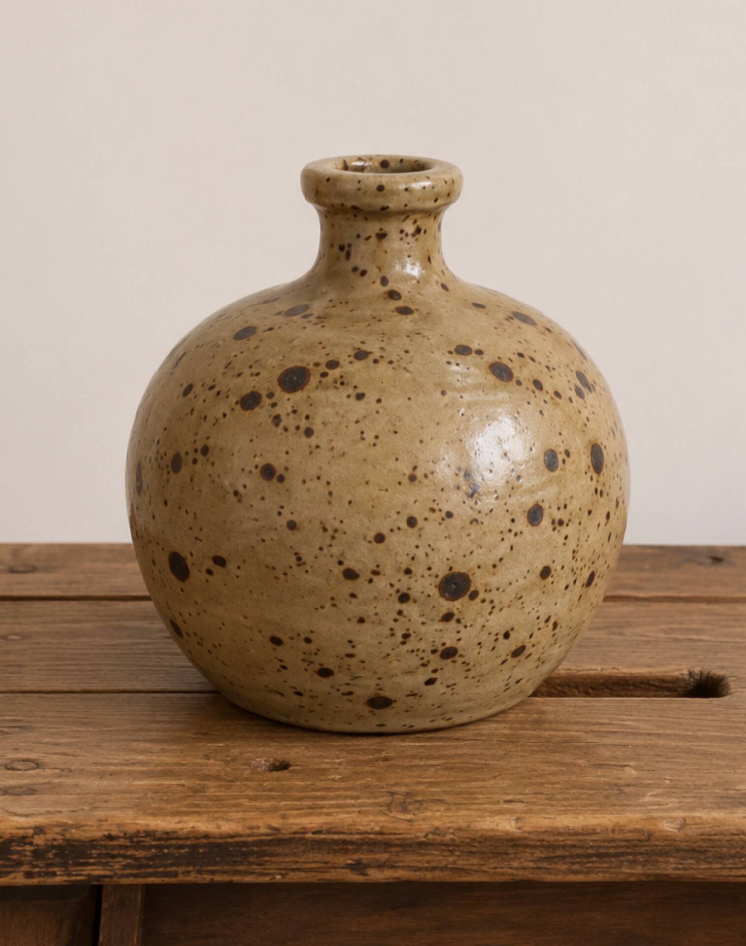 Antique spherical lamp base in pyrite stone