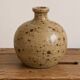 Antique spherical lamp base in pyrite stone