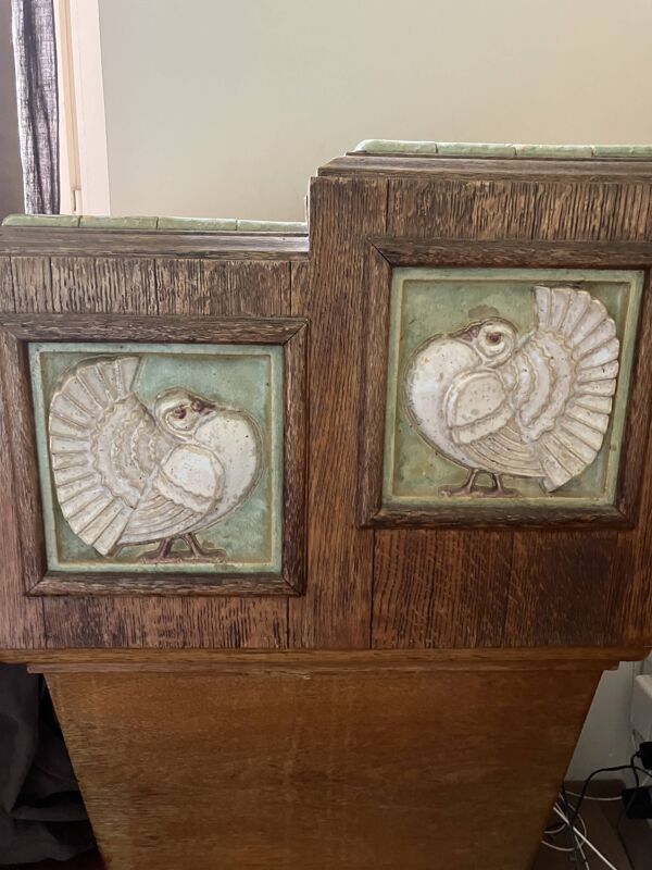 Sellette en bois et ceramique