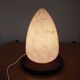 Vintage marbled glass egg lamp – wooden base – 1970s