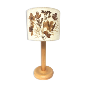 lampe chevet en pin 1970