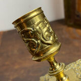 Bronze fish candlestick, late 19th century