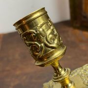 Bronze fish candlestick, late 19th century