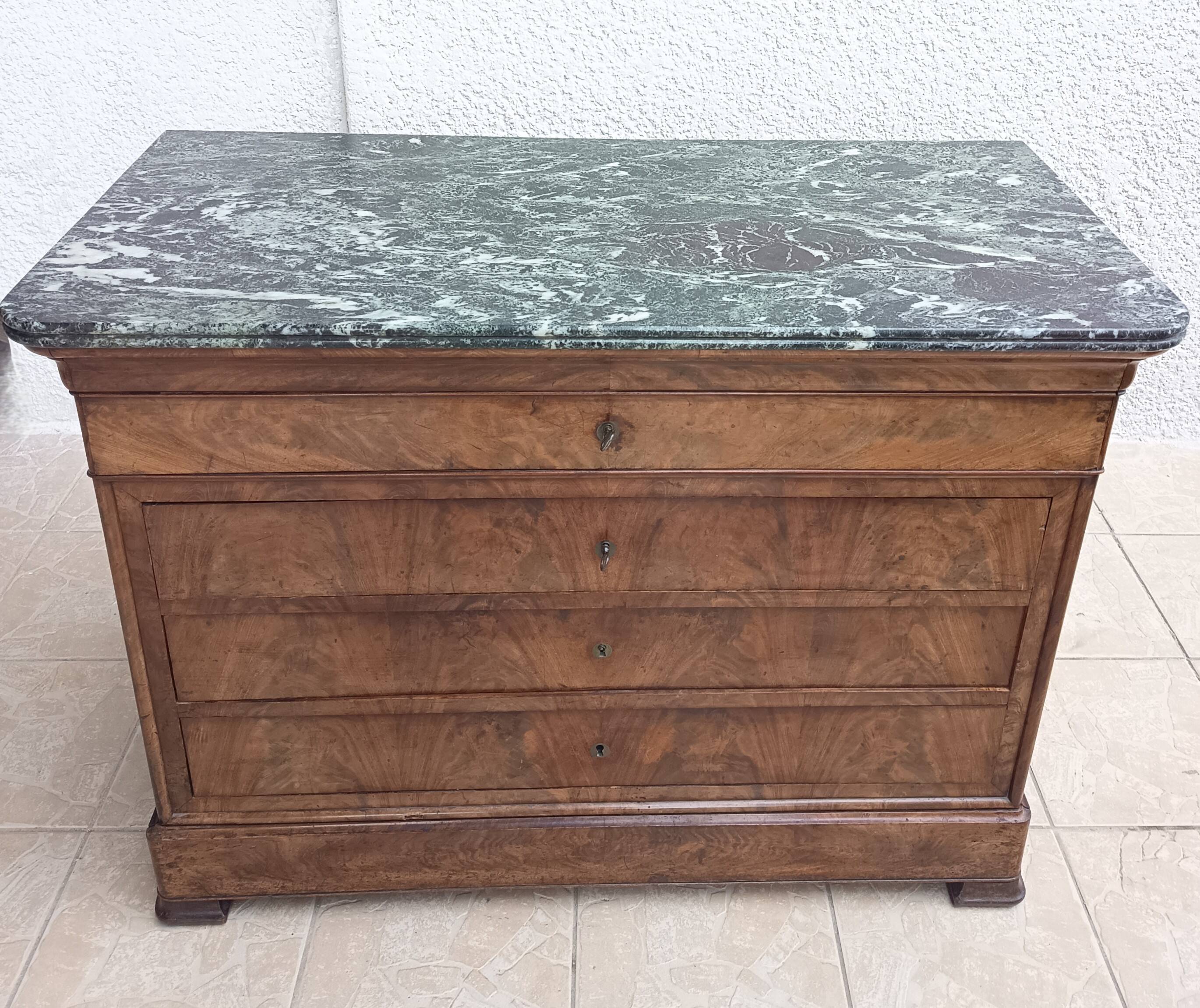 Louis Philippe mahogany secretary chest of drawers