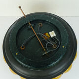 Ceiling lamp amber glass and metal 1970