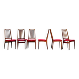 A Set Of Six Danish Dining Chairs (Original Condition And Uphosltery)