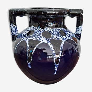 Blue amphora vase