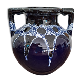 Blue amphora vase