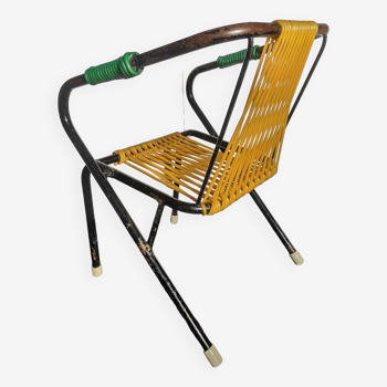 Vintage 50s scoubidou children's chair