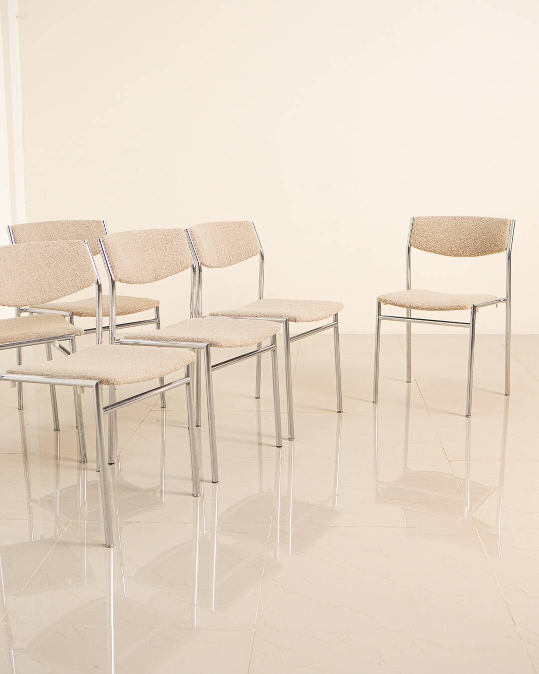 Set of 6 chairs by Gijs van der Sluis 60's