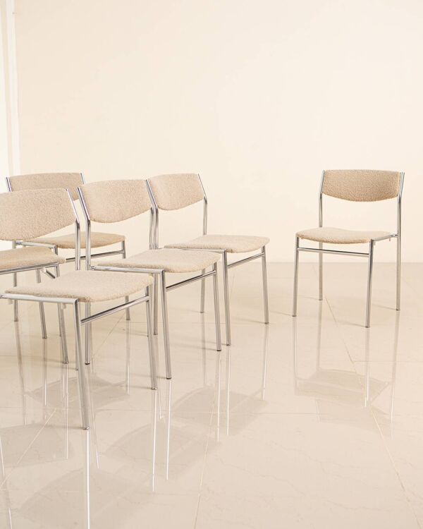 Ensemble de 6 chaises par Gijs van der Sluis 60's