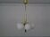 Sputnik brass and glass ceiling chandelier from Kaiser Idell / Kaiser Leuchten, Germany, 1960s