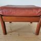 Pair of Dyrlund leather footrest 60s leather