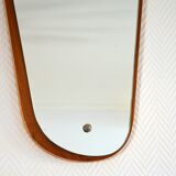 Scandinavian mirror shape free 1960 - 38x81cm