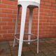 Leonardo Rossano metal and leather stool for Lapalma, Italy