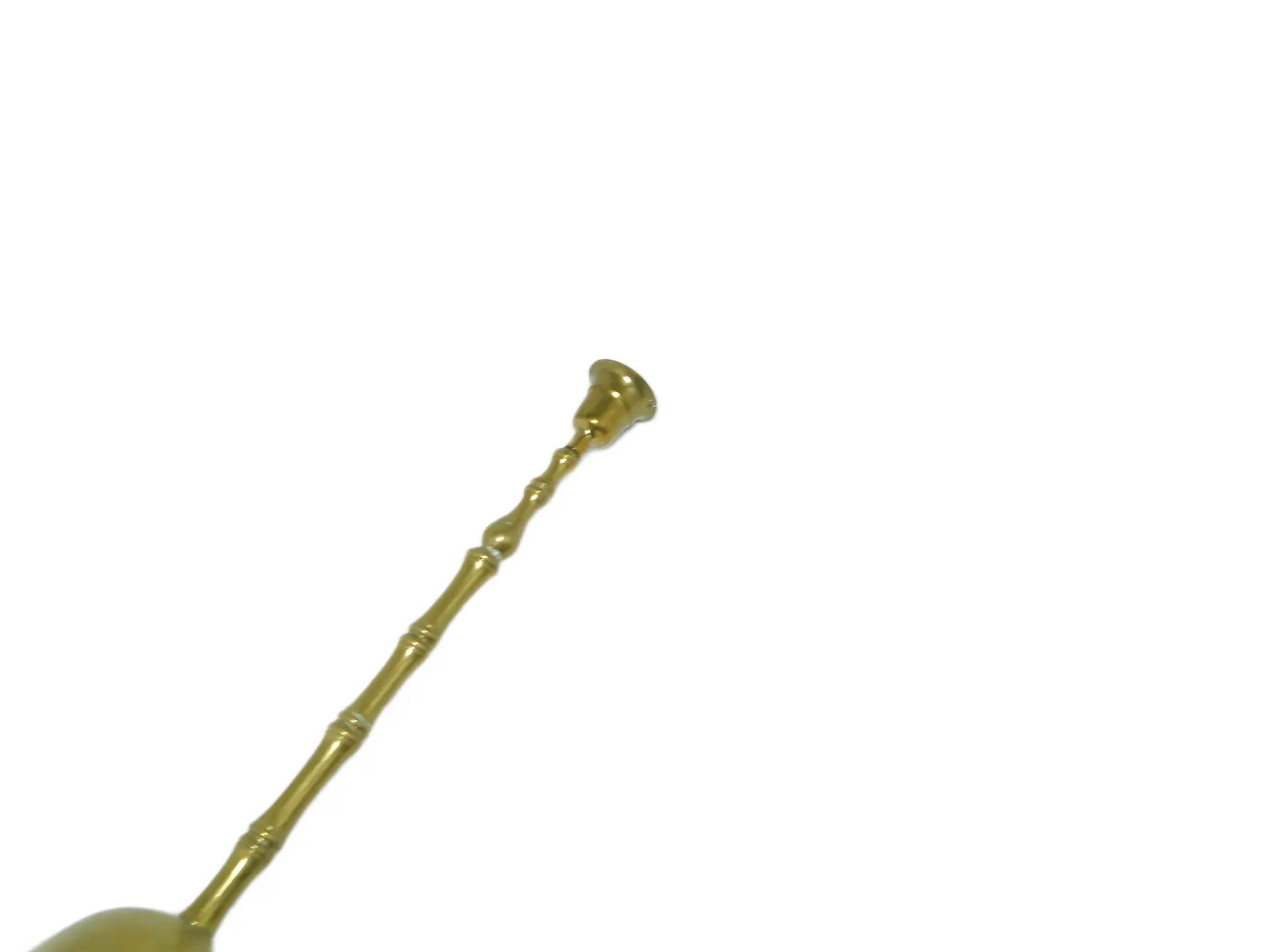 Candlestick, mid-century modern, brass, Poland, 1990s.