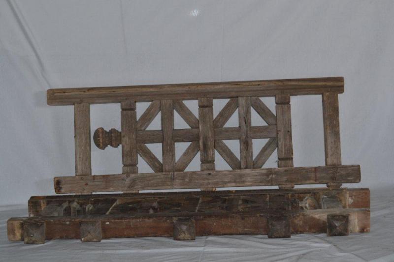 2 carved wooden railings from the 19th century. Century