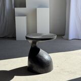 Sexy Neck - Solid wood side table (monoxyle) in organic shape colour