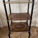 Side table, Napoleon III occasional table with 3 tiers in marquetry.